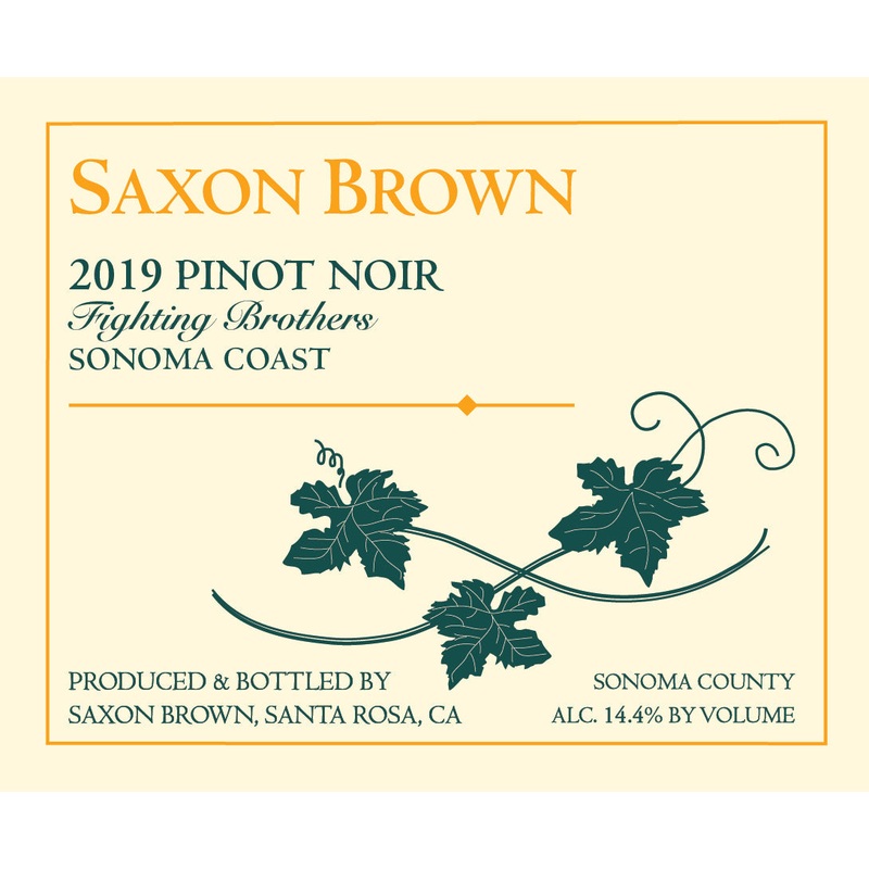 Saxon Brown Fighting Brothers Pinot Noir Sonoma Coast 2019 750ml