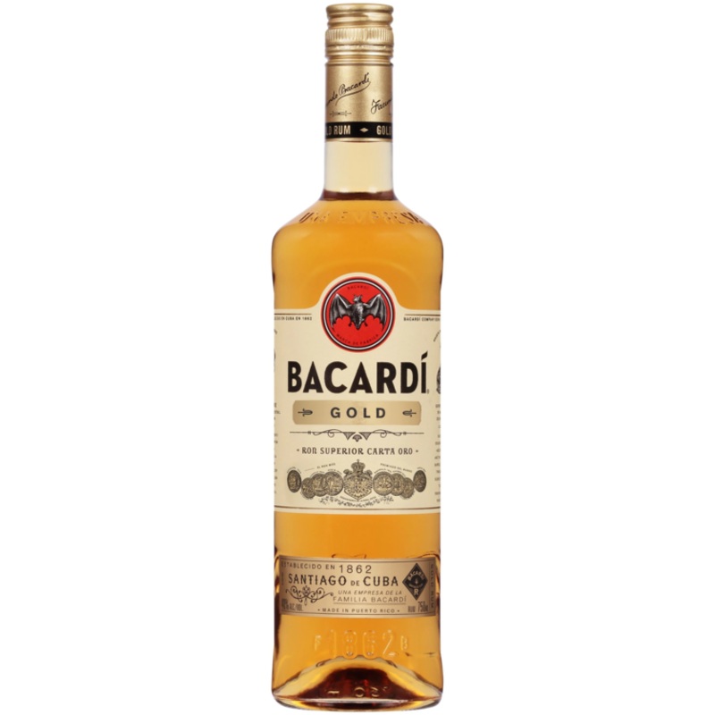BACARDI RUM GOLD 80 PET
