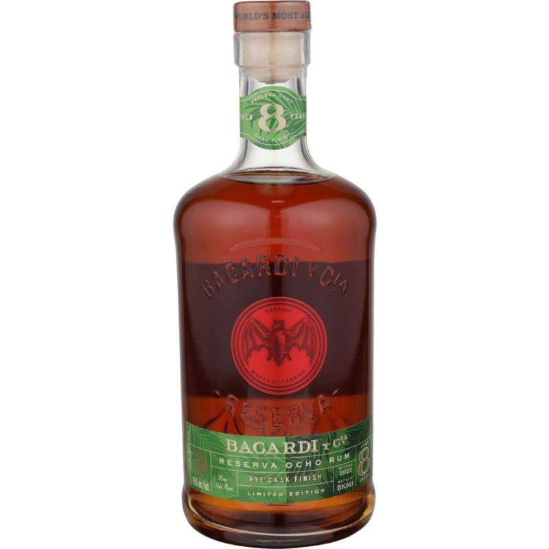 BACARDI RUM RSV OCHO RYE CSK 8Y 90