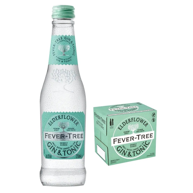 Fever-Tree Elderflower Gin & Tonic Multipack, 12 x 275 ml