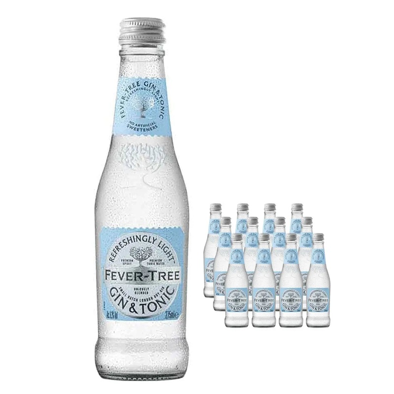 Fever-Tree Refreshingly Light Gin & Tonic Multipack, 12 x 275 ml