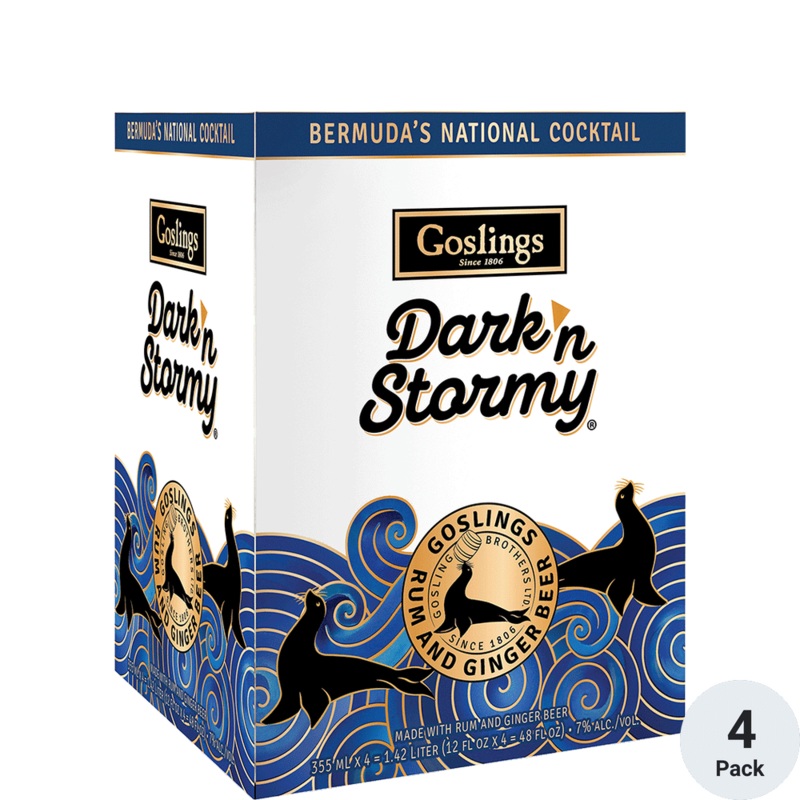 Goslings Dark N Stormy 4 Pack/355ml
