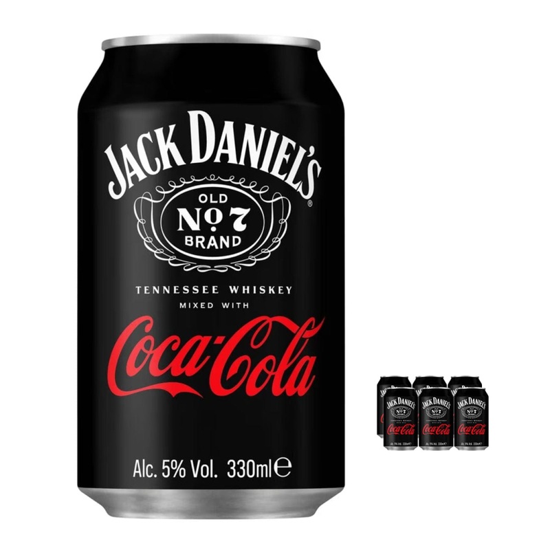 Jack Daniel's Old No. 7 Tennessee Whiskey & Coca Cola Premixed Can Multipack, 6 x 330 ml