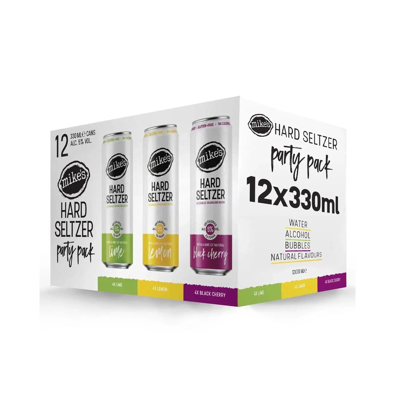 Mike's Hard Seltzer Party Pack, 12 x 330 ml