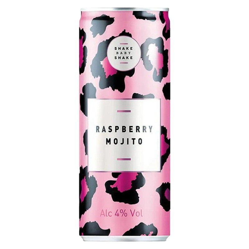 Shake Baby Shake Raspberry Mojito Premixed Cocktail Can, 250 ml