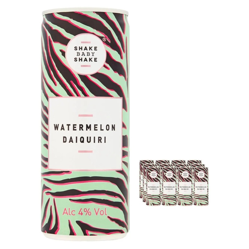 Shake Baby Shake Watermelon Daiquiri Premixed Cocktail Multipack, 12 x 250 ml