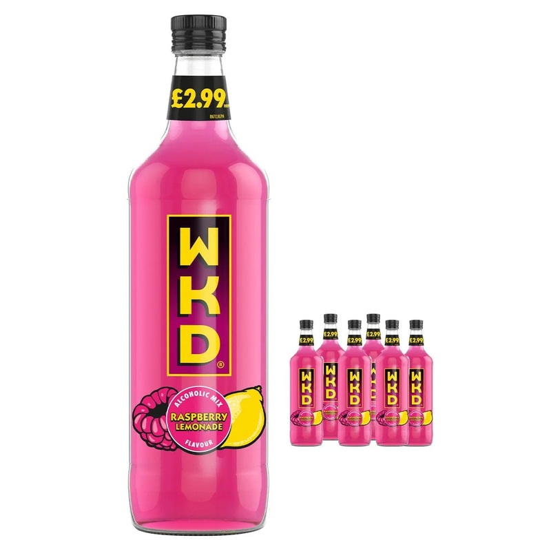 WKD Raspberry Lemonade Premixed Multipack, 6 x 70 cl