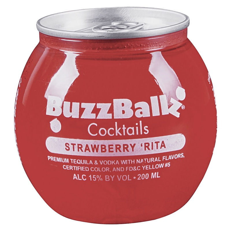 BUZZBALLZ STRAWBERRY WINE COCKTAIL 187ML