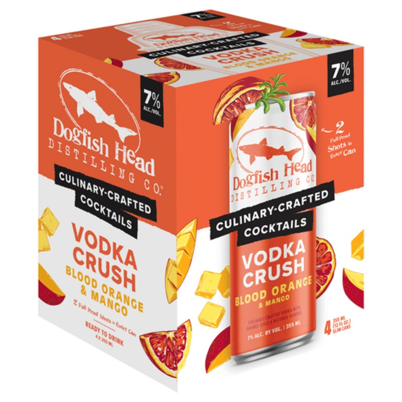 DOGFISH BLOOD ORANGE VODKA CRUSH 4PK