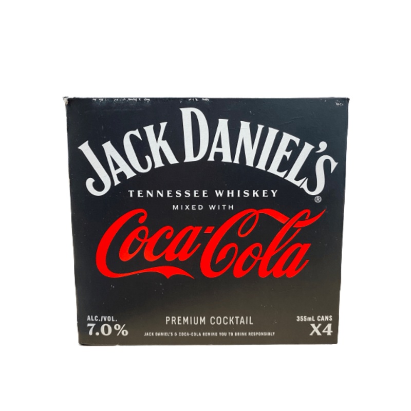 JACK DANIELS RTD WHISKEY COKE 4PK