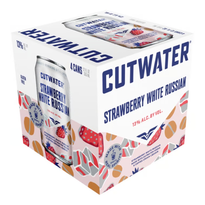 Cutwater Strawberry White Russian 4pk Cans 12oz