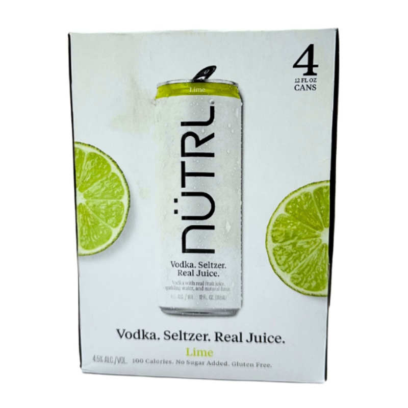 Nutrl Vodka Soda Lime 4pk Can 12oz
