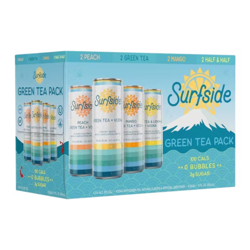 Surfside Green Tea Variety 8pk Can