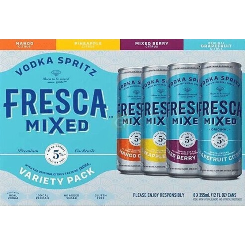 Fresca Mixed Vodka Variety Spritz 8pk Can 12oz