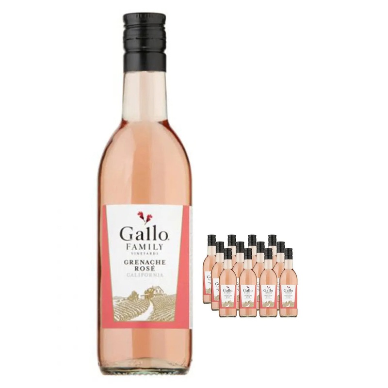 Gallo Family Vineyards White Grenache Rose Wine Mini Case, 12 x 187 ml
