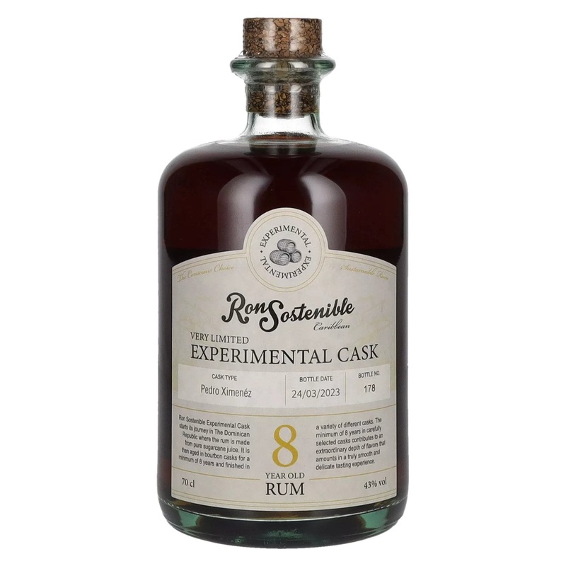 Ron Sostenible 8 Years Old Experimental Pedro Ximenez Cask 43% Vol. 0,7l