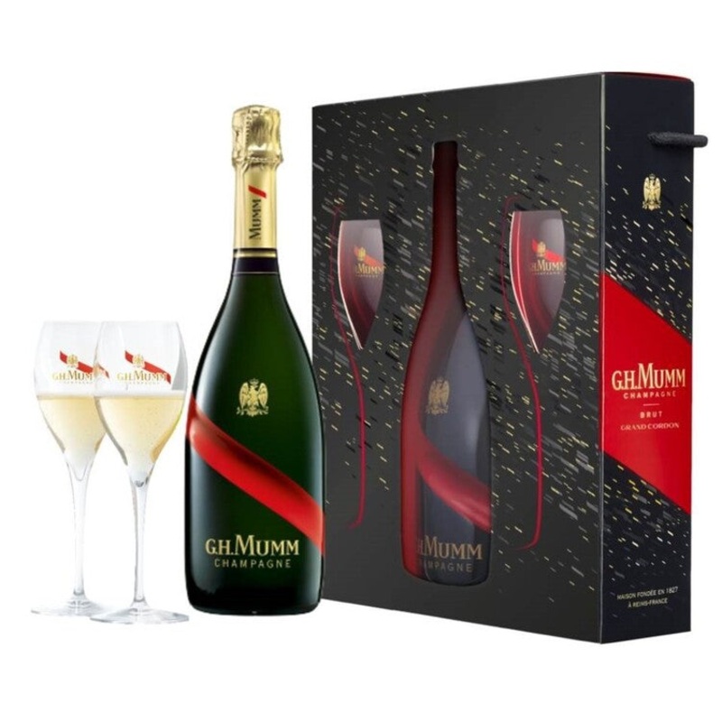 GH MUMM GRAND CORDON BRUTW/2FLUTES