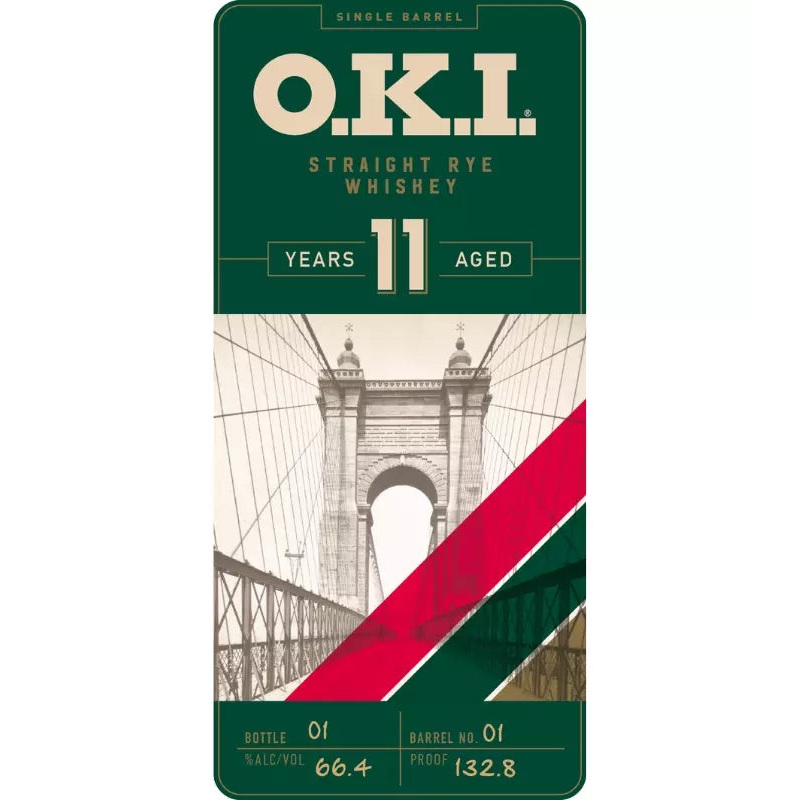 O.K.I. 11 Year Single Barrel Straight Rye Whiskey 750mL