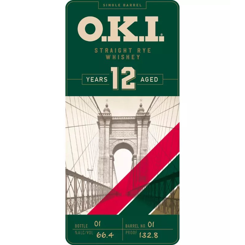 O.K.I. 12 Year Single Barrel Straight Rye Whiskey 750mL