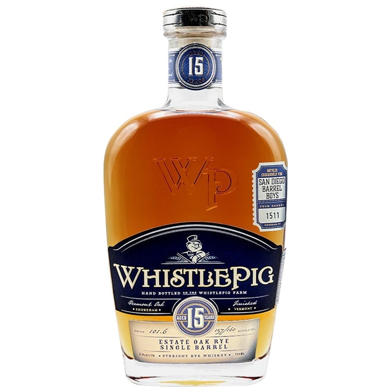 WhistlePig Estate Oak Rye 15 Year "SDBB" Barrel Pick #1511 750ml