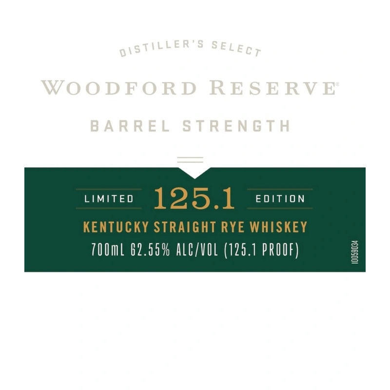 Woodford Reserve Barrel Strength Straight Rye Whiskey 700mL