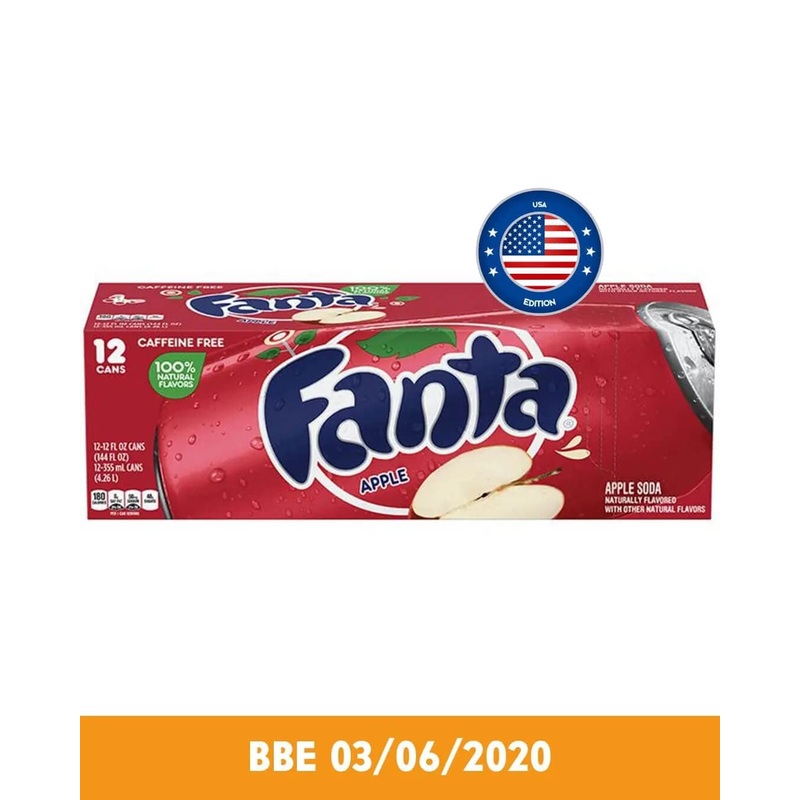 American Fanta Apple Soda, 355 ml