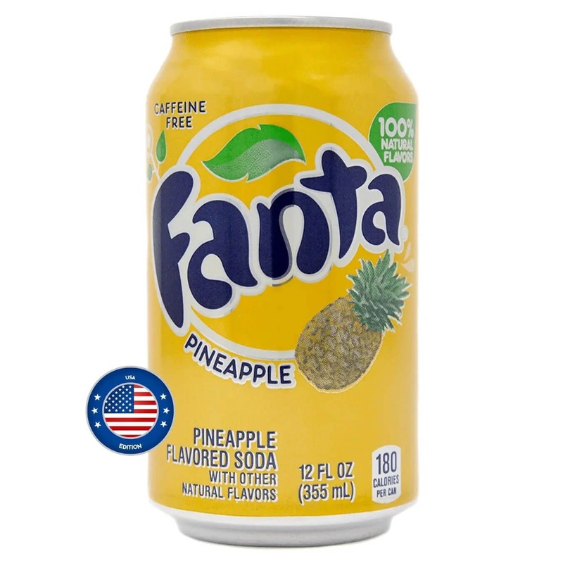 American Fanta Pineapple Soda, 355 ml