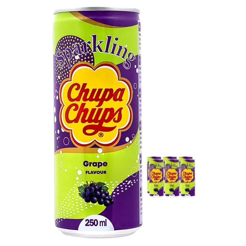 Chupa Chups Grape Sparkling Drink Multipack, 6 x 250 ml