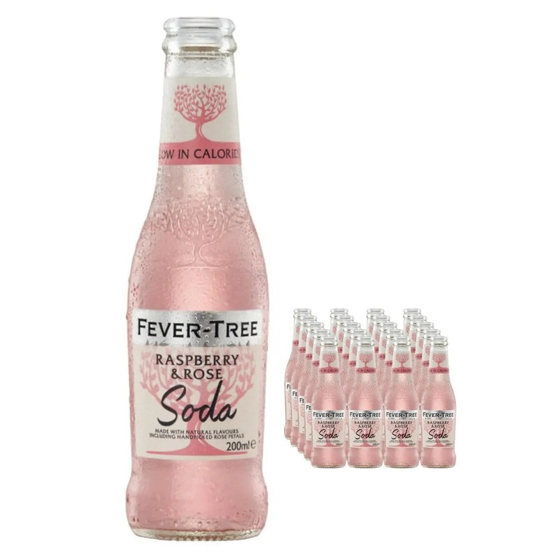 Fever-Tree Raspberry & Rose Soda Multipack, 24 x 200 ml