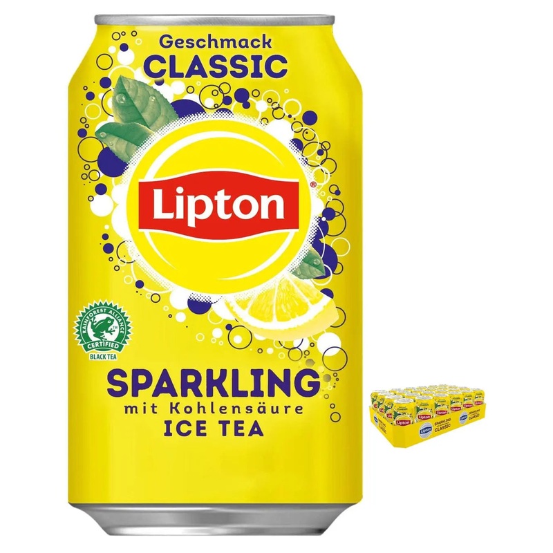 Lipton Sparkling Classic Ice Tea, 24 x 330 ml