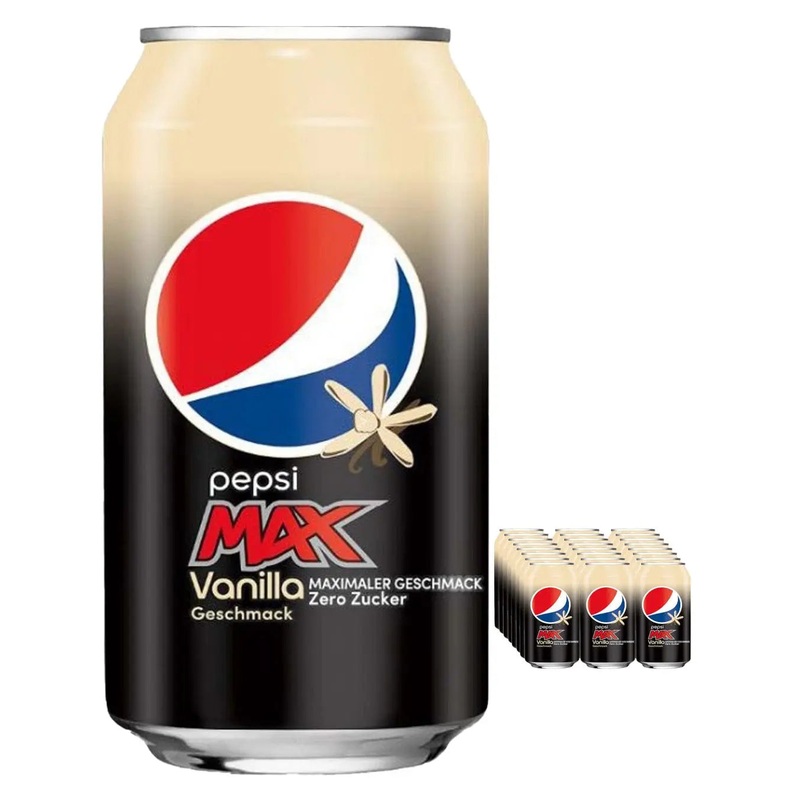 Pepsi Max Vanilla Can Multipack, 24 x 330 ml