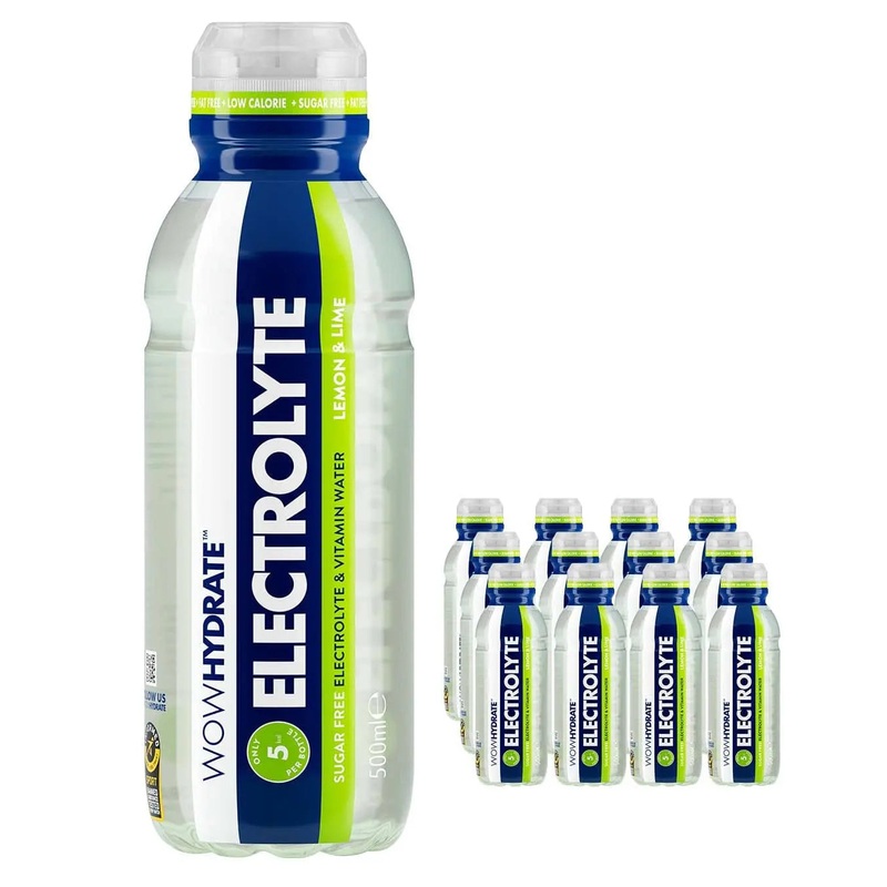 Wow Hydrate Electrolyte Lemon & Lime Drink Multipack, 12 x 500 ml