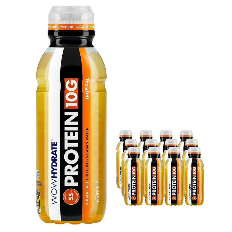 Wow Hydrate Protein Tropical Drink Multipack, 12 x 500 ml