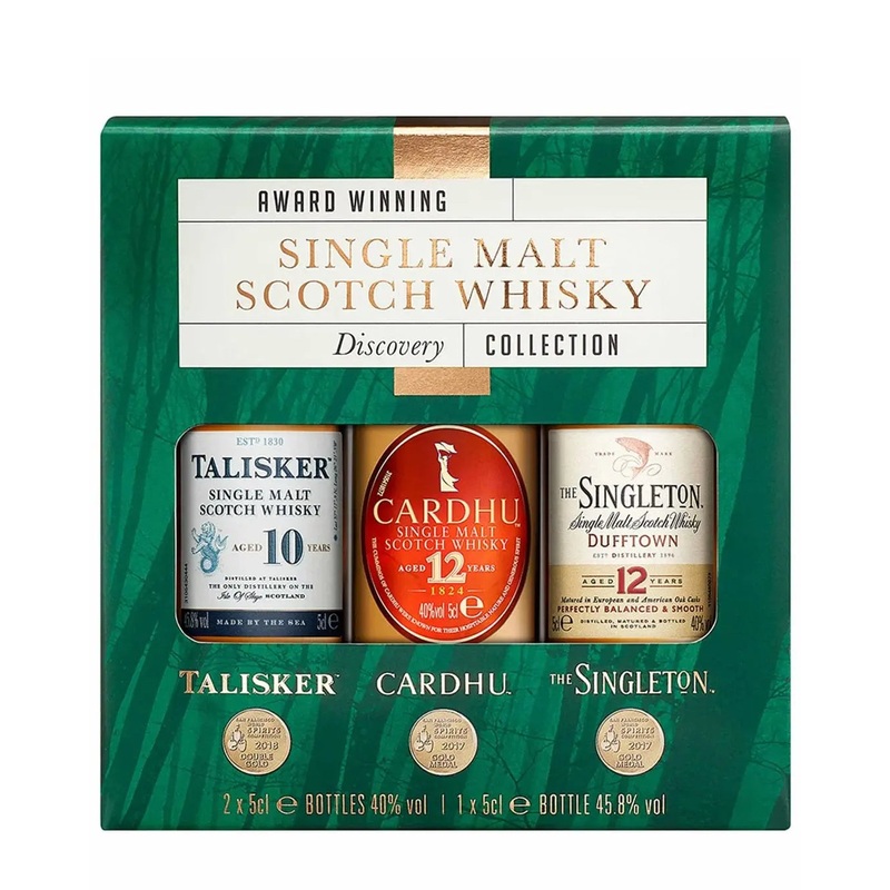 Single Malt Scotch Whisky Miniature Discovery Collection, 3 x 5 cl