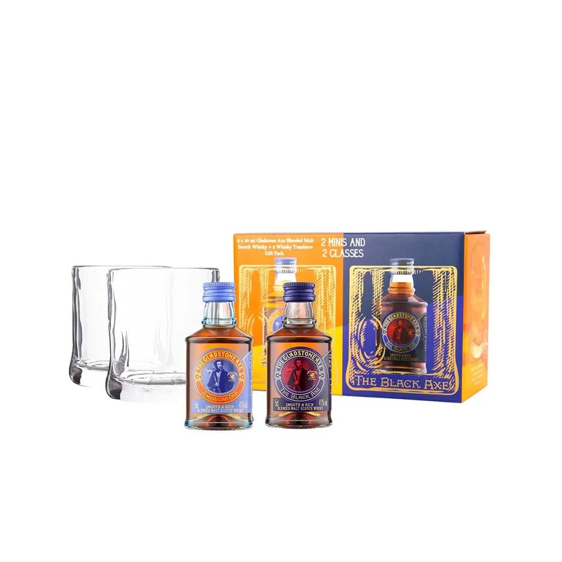 The Gladeston Axe 2 Miniature, 5 cl with 2 x Rocks Glass