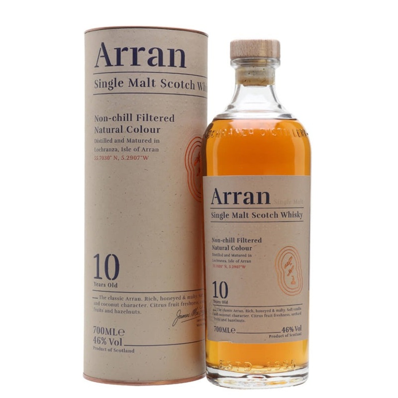 Arran 10 Year Old Scottish Single Malt Whisky 46% abv  70 cl