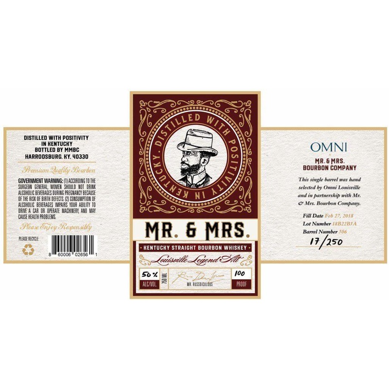Mr. & Mrs. Kentucky Straight Bourbon Whiskey  Louisville Legend Hill