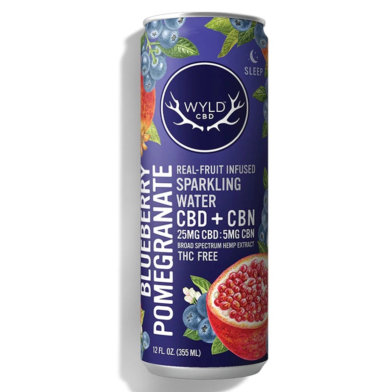 WYLD CBD Blueberry Pomegranate Sparkling Water 12oz