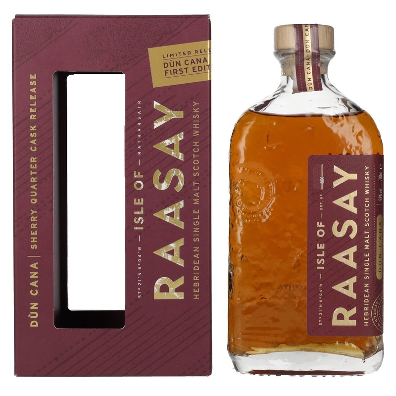 Isle of RAASAY Dun Cana Sherry Quarter Cask Hebridean Single Malt 52% Vol. 0,7l in Giftbox