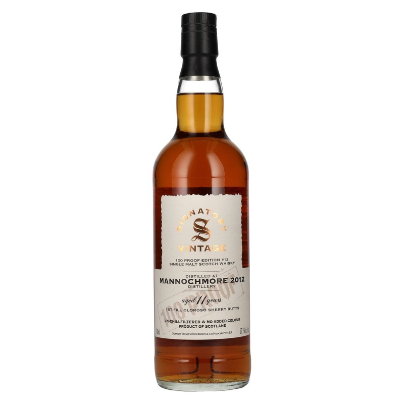 Signatory Vintage 100 Proof Edition MANNOCHMORE 11 Years Old Single Malt #13 2012 57,1% Vol. 0,7l