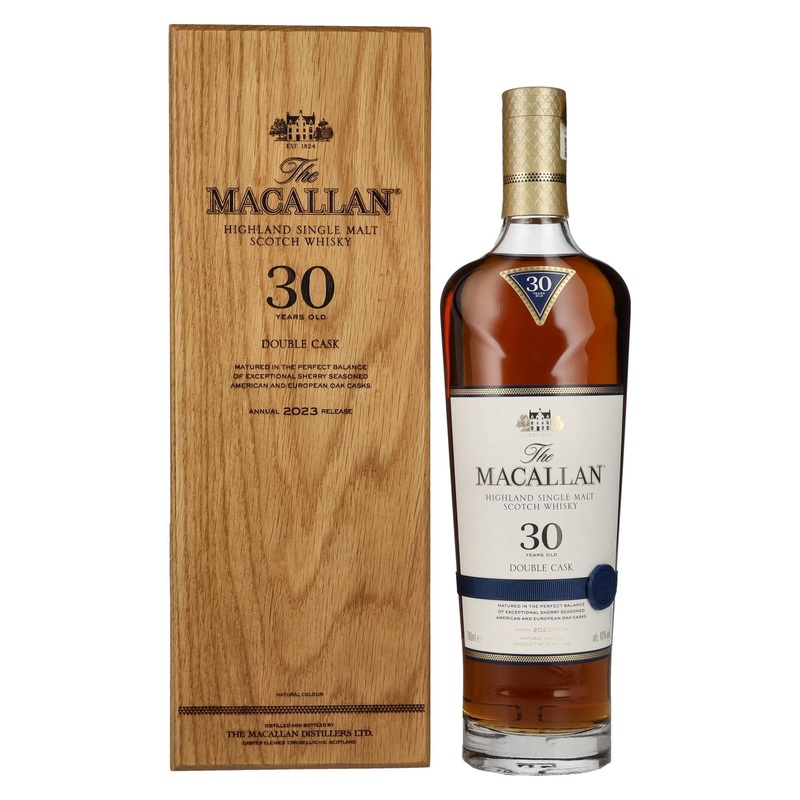 The Macallan 30 Years Old DOUBLE CASK Annual Release 2023 43% Vol. 0,7l in wooden box