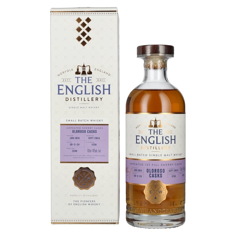 The English Distillery Oloroso Sherry Casks Small Batch Single Malt Whisky 46% Vol. 0,7l in Giftbox