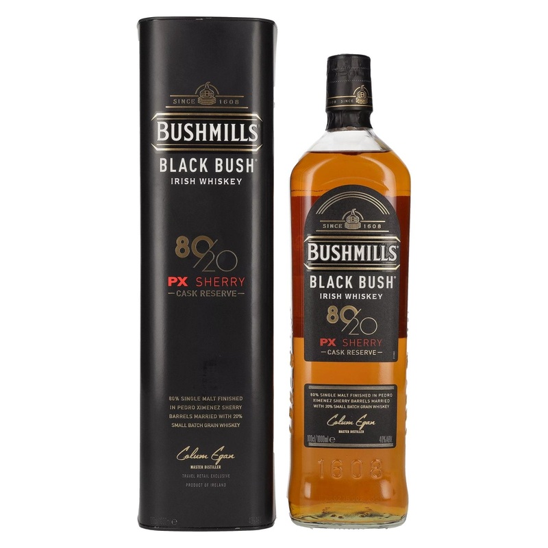 Bushmills BLACK BUSH 80/20 PX Sherry Cask Reserve Irish Whiskey 40% Vol. 1l in Giftbox