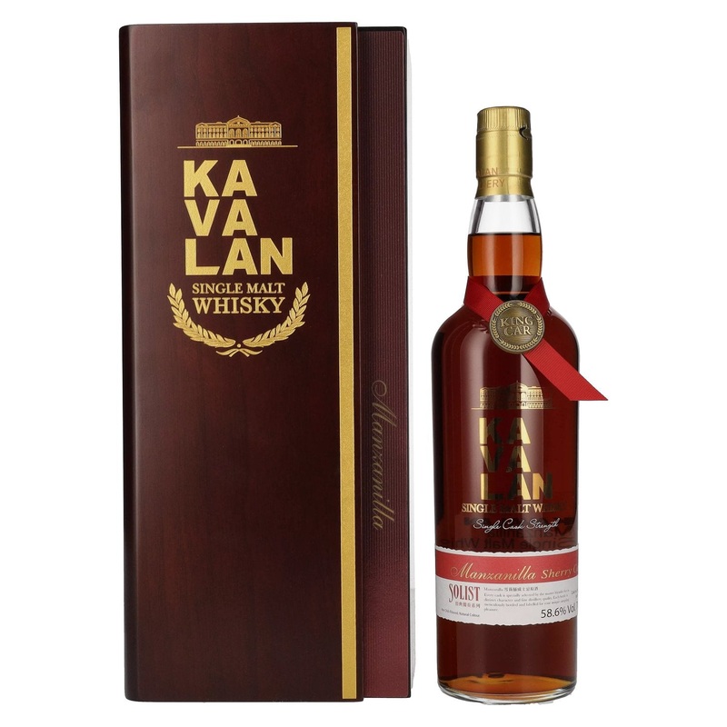 Kavalan SOLIST Manzanilla Cask 58,6% Vol. 0,7l in wooden box