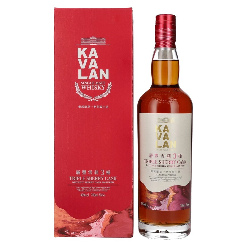 Kavalan TRIPLE SHERRY CASK Single Malt Whisky 40% Vol. 0,7l in Giftbox