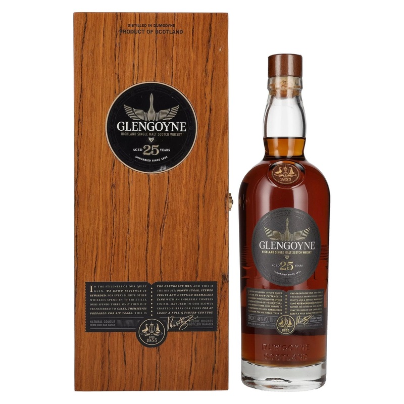 Glengoyne 25 Years Old Highland Single Malt 48% Vol. 0,7l in wooden box