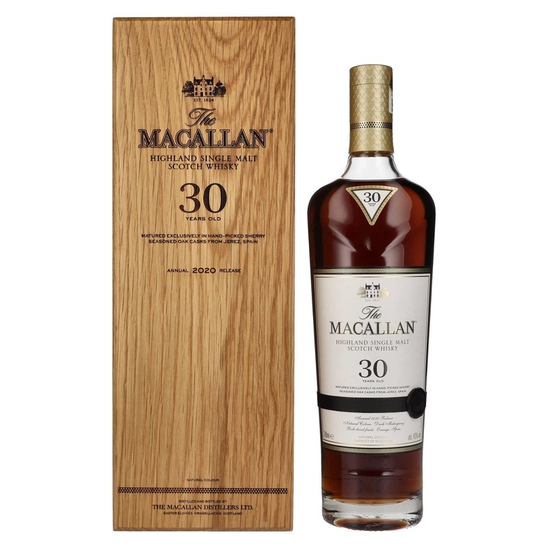 The Macallan 30 Years Old SHERRY OAK 2020 43% Vol. 0,7l in wooden box