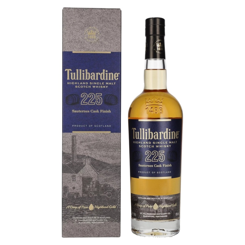 Tullibardine 225 Sauternes Finish Highland Single Malt Scotch Whisky 43% Vol. 0,7l in Giftbox