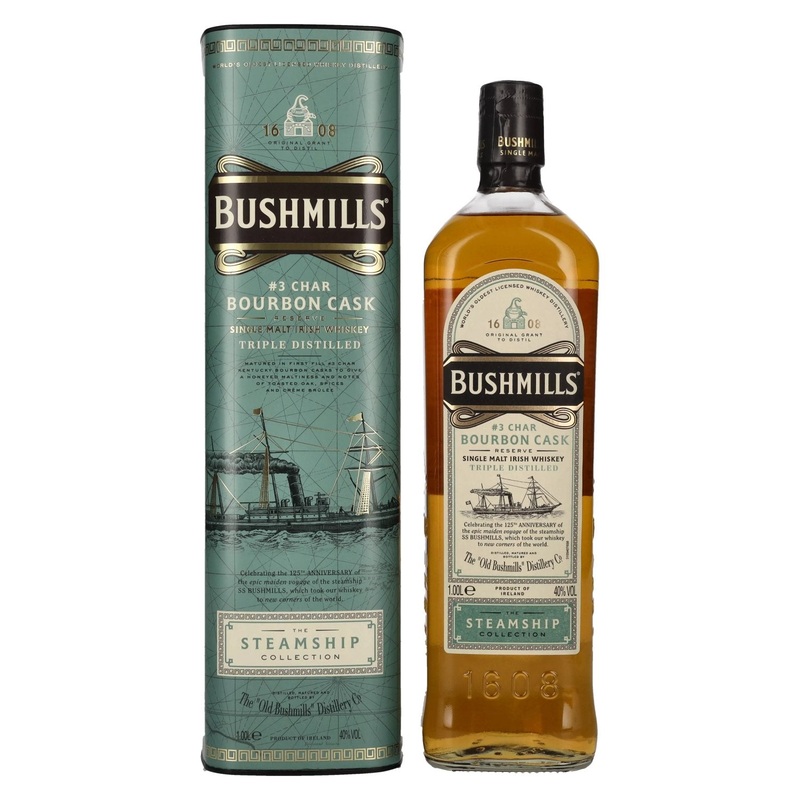 Bushmills CHAR BOURBON CASK Reserve The Steamship Collection 40% Vol. 1l in Giftbox
