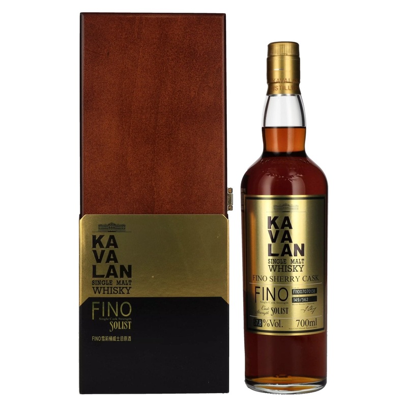 Kavalan SOLIST Fino Sherry Cask 57,8% Vol. 0,7l in wooden box